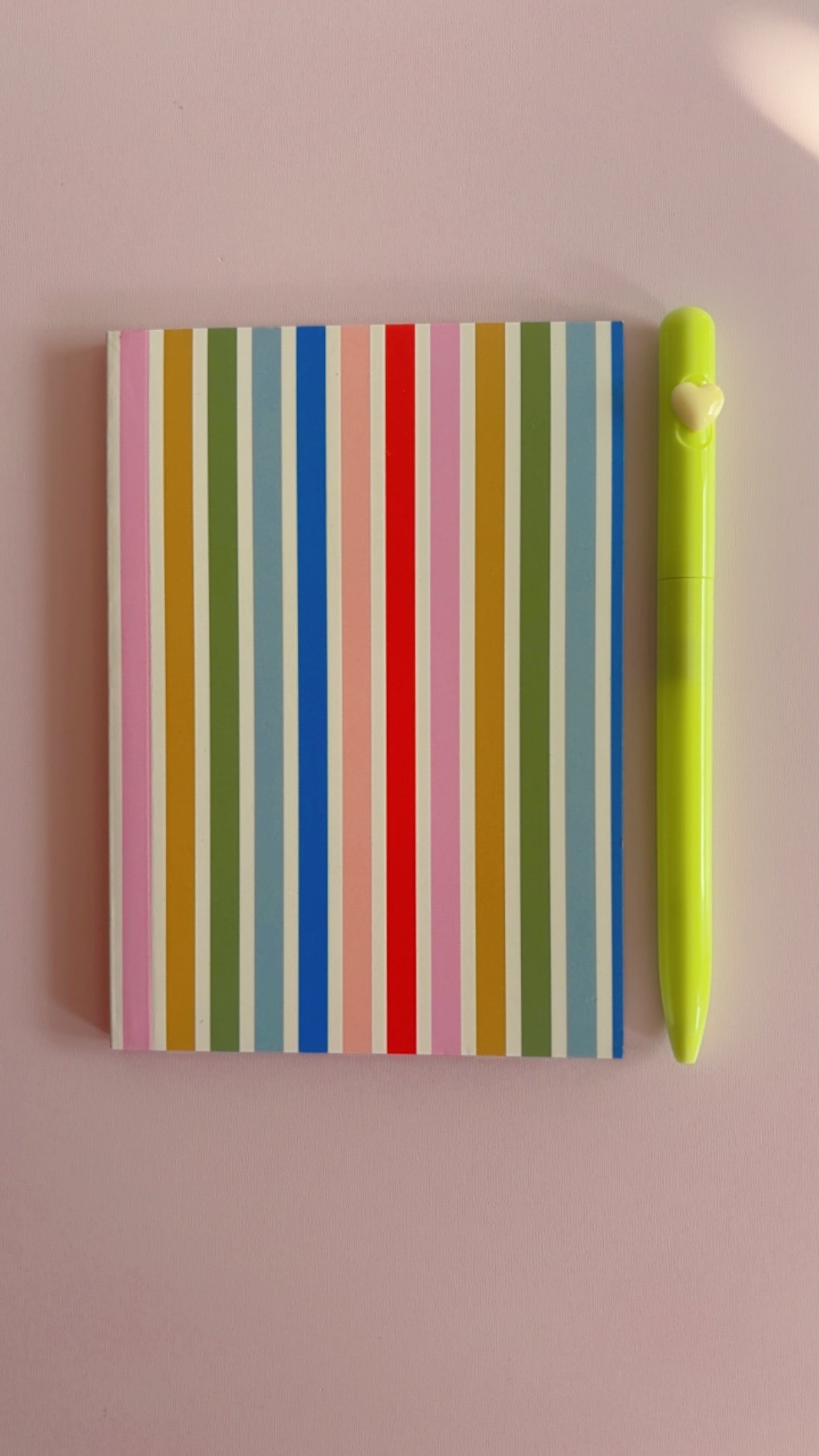 Retro Stripe Pocket Notebook & Pen Set