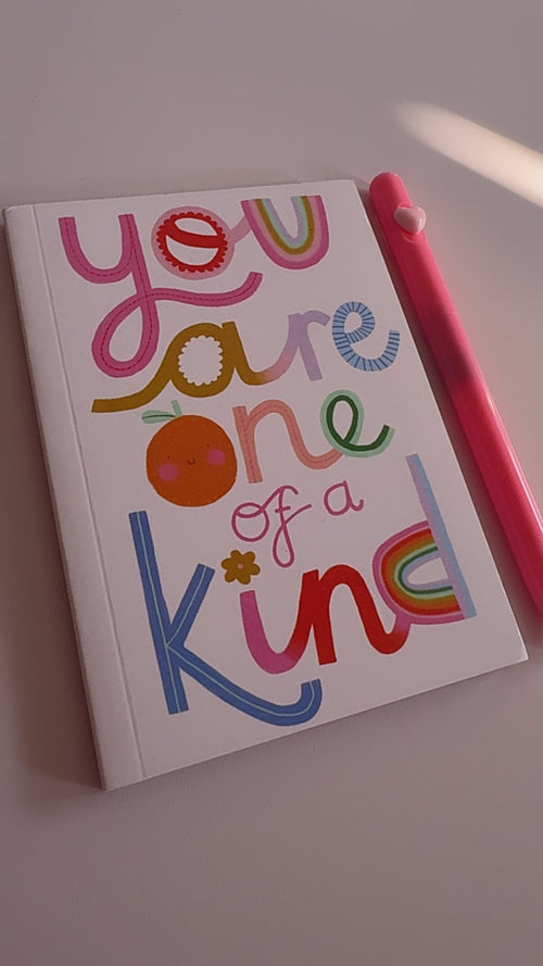 "One Of A Kind" Mini notebook& Heart Pen Set