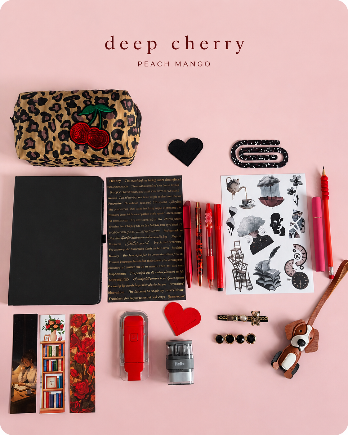 Deep Cherry & Leopard Aesthetic