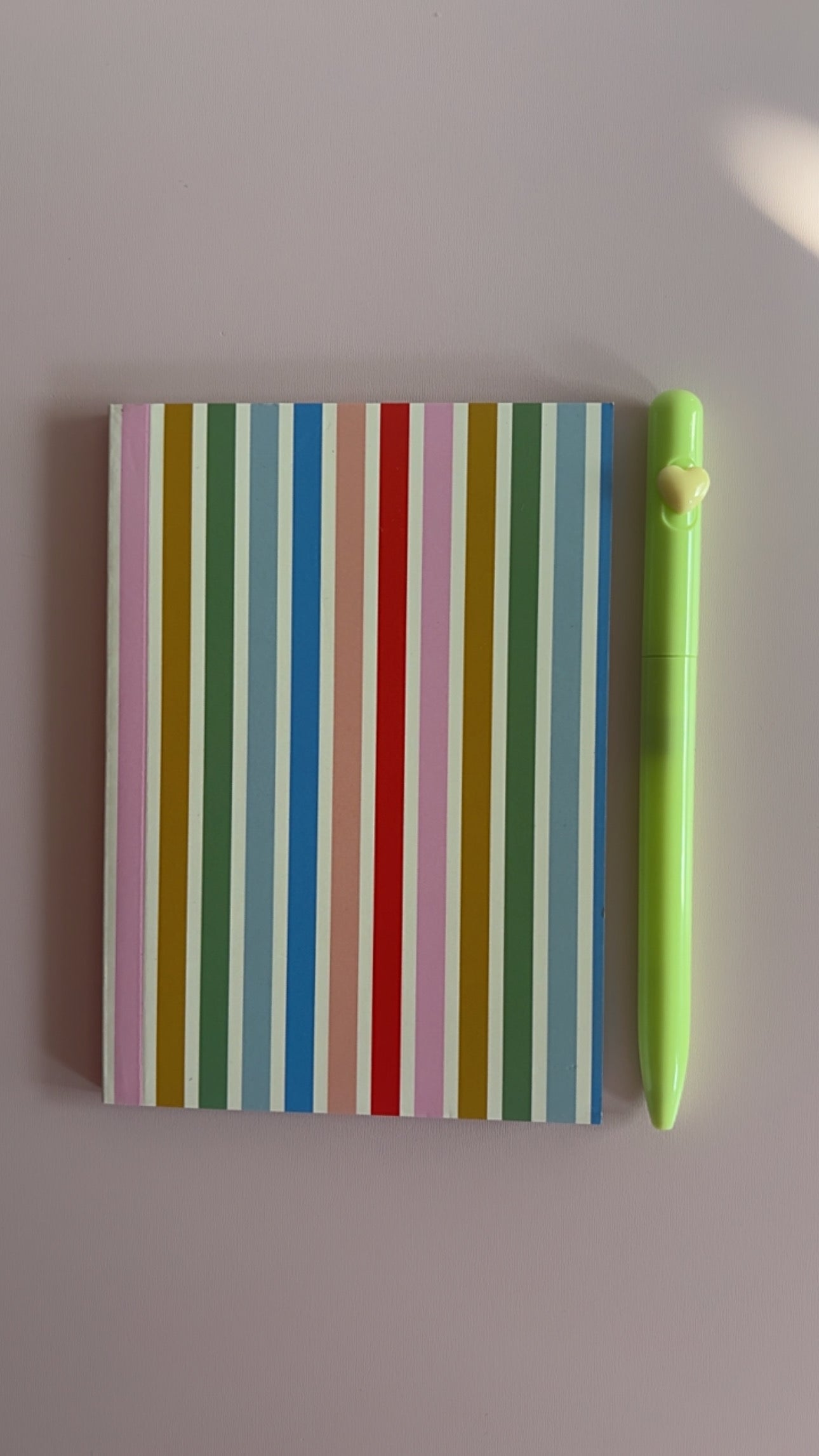 Retro Stripe Pocket Notebook & Pen Set