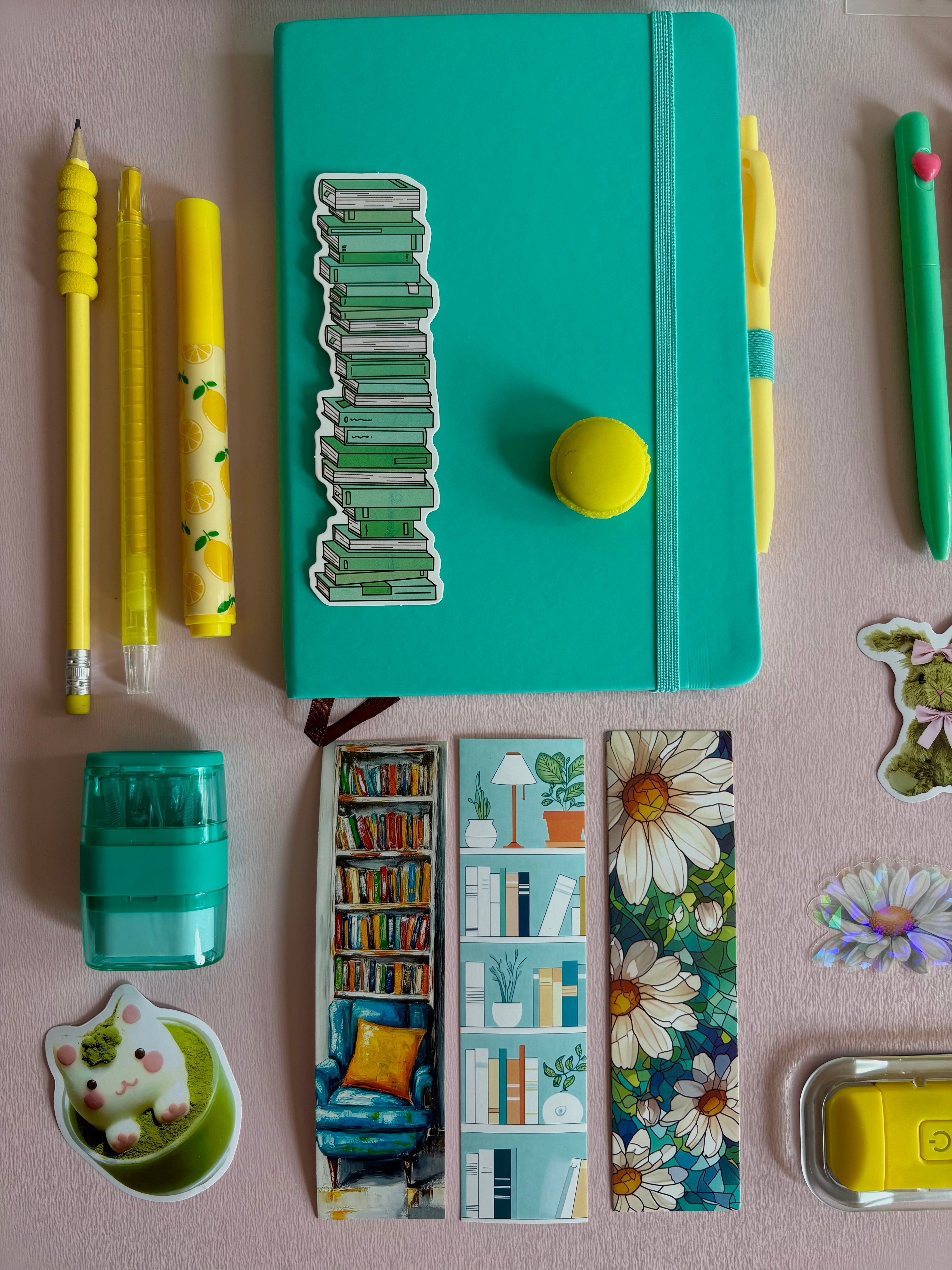 Aurora Stationery Bundle  Mint & Yellow Edition