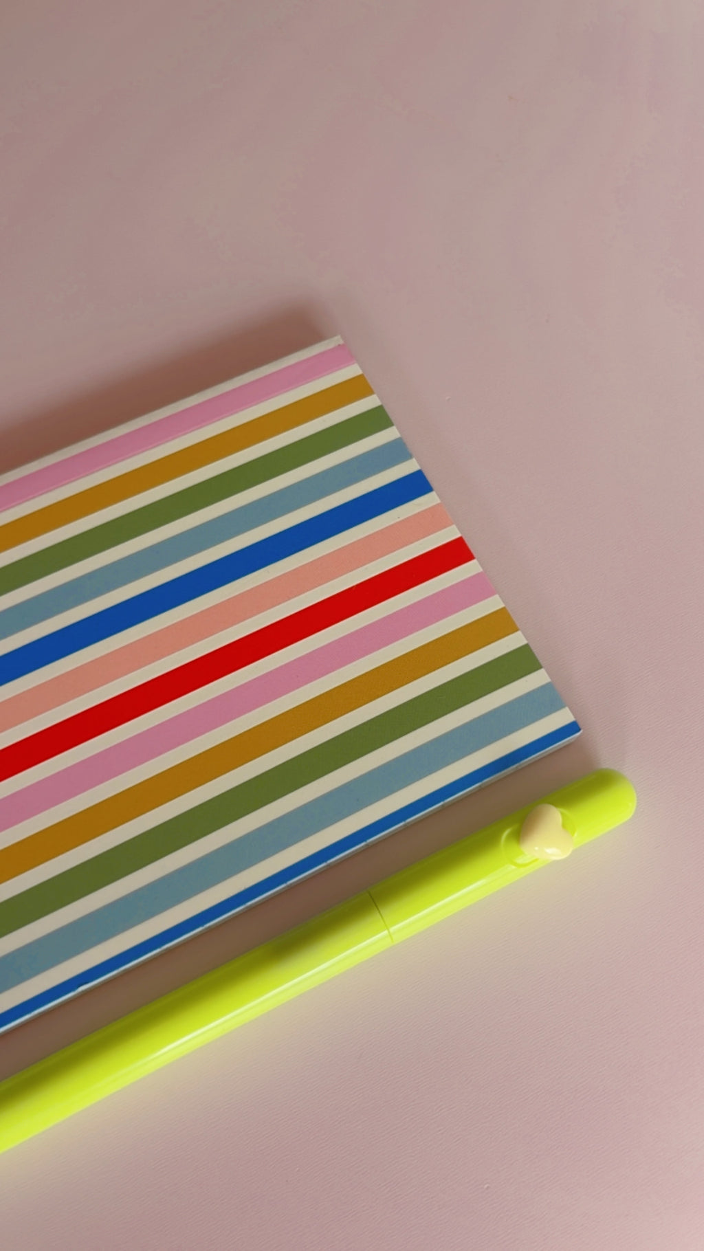 Retro Stripe Pocket Notebook & Pen Set