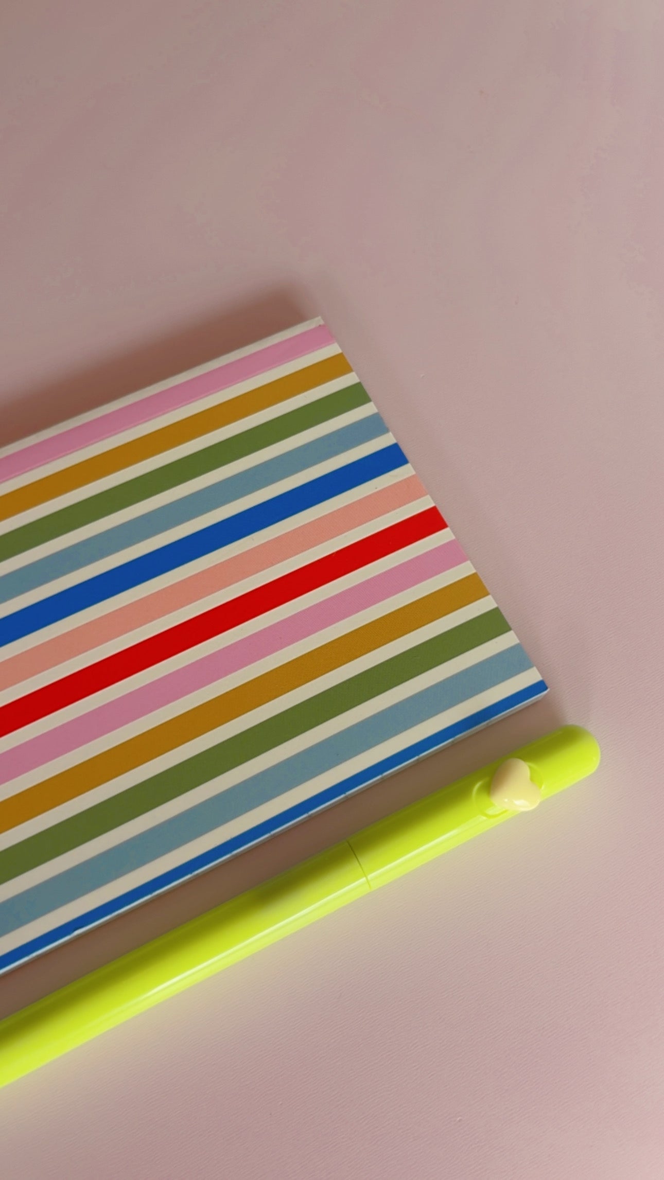 Retro Stripe Pocket Notebook & Pen Set