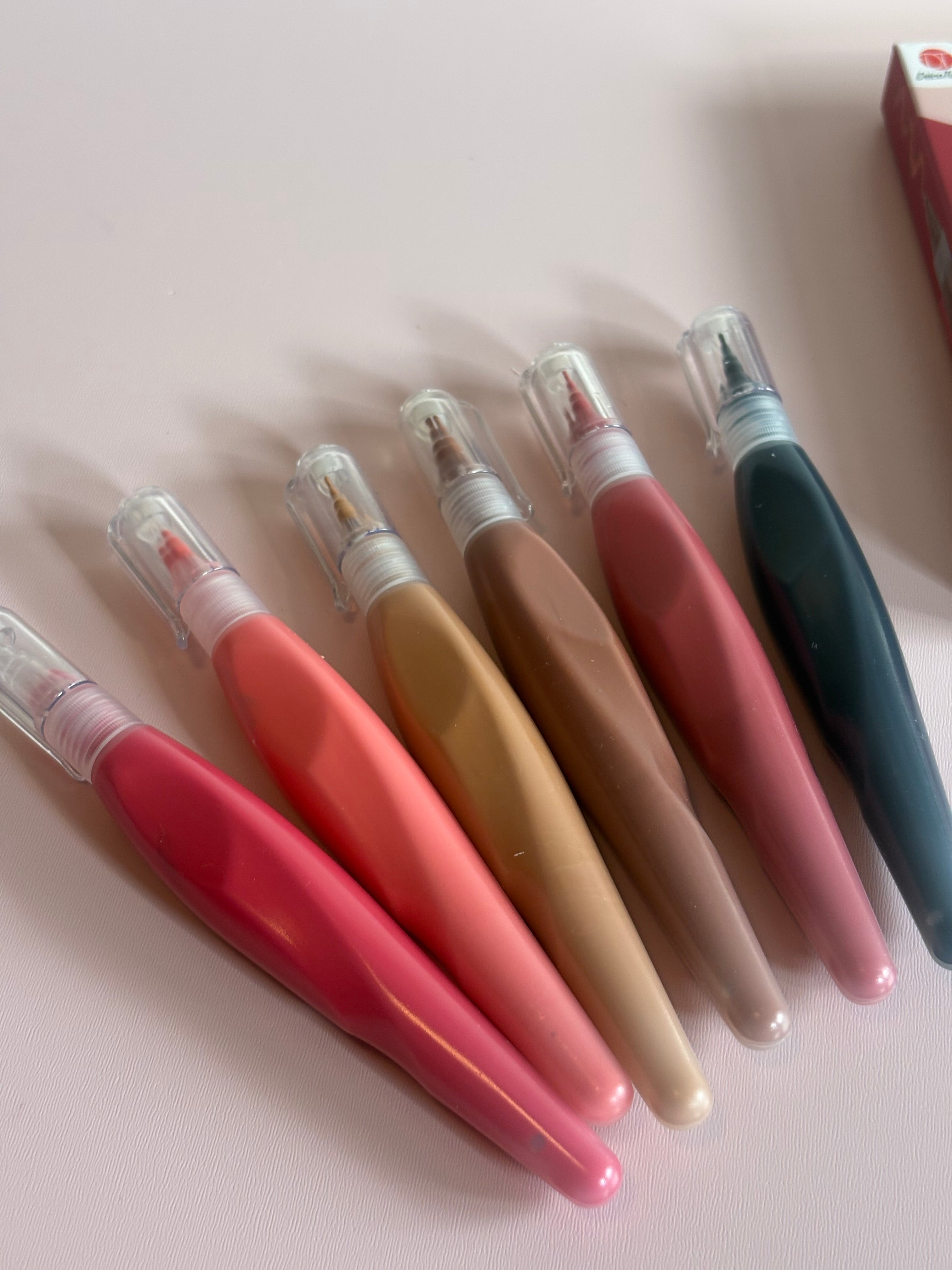 3D Puffy Paint Markers Set – Warm Tones (Set of 6)