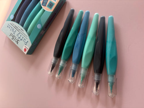 3D Puffy Paint Markers Set – Ocean Tones (Set of 6)