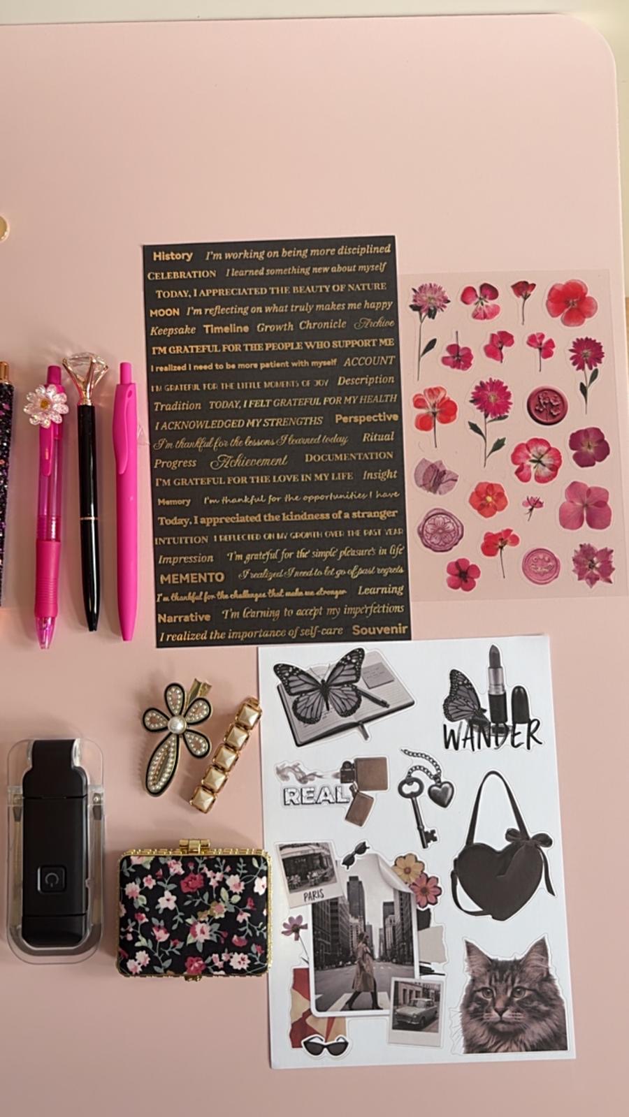 🌹 Romance in the Dark Aesthetic Stationery Bundle