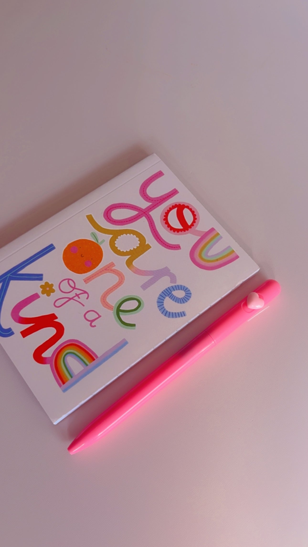 "One Of A Kind" Mini notebook& Heart Pen Set