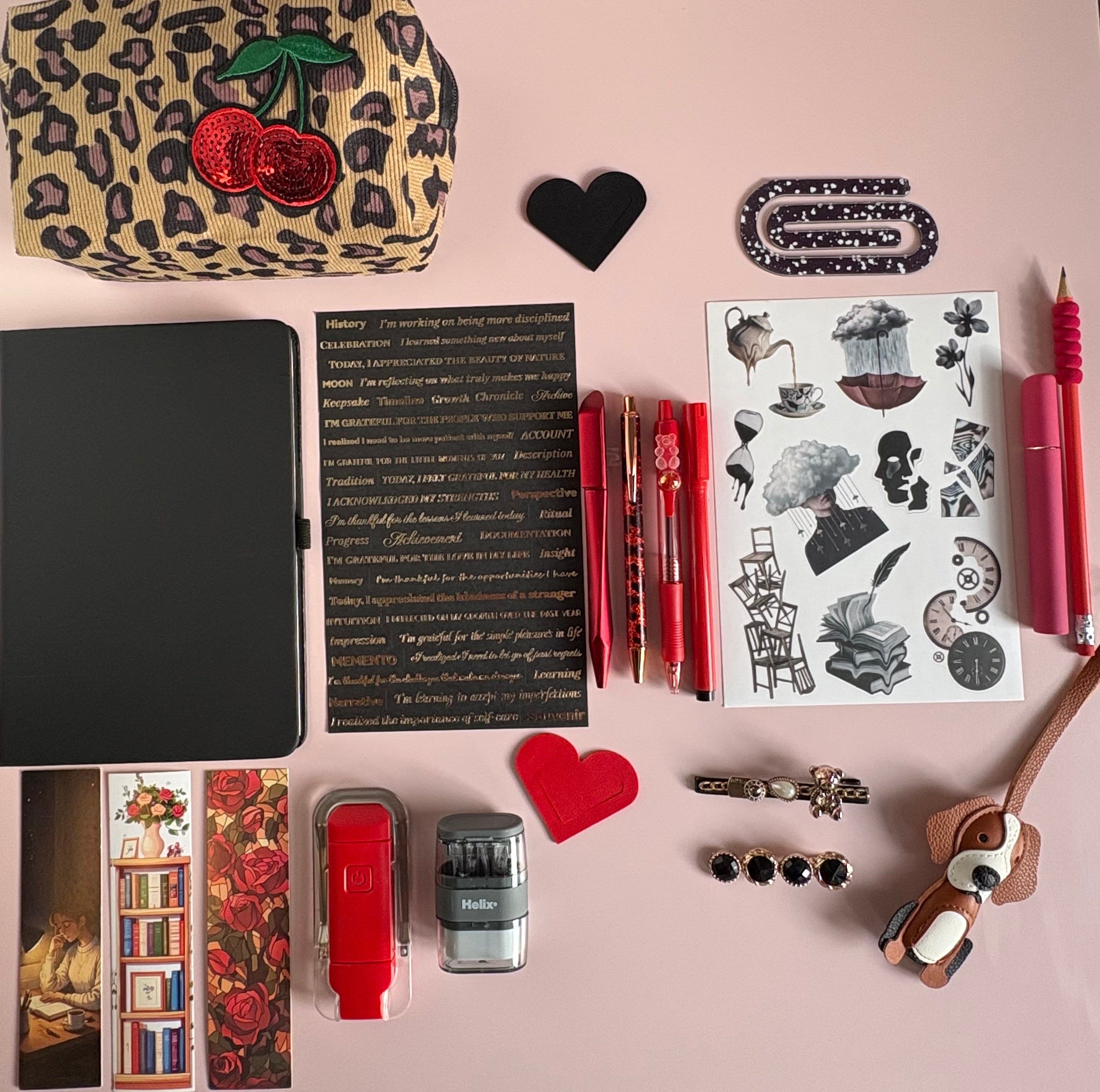Deep Cherry & Leopard Aesthetic