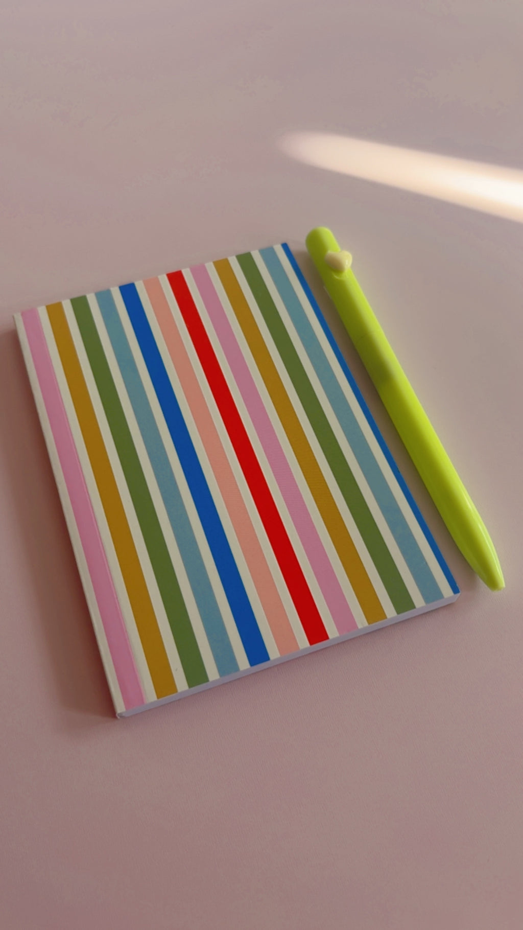 Retro Stripe Pocket Notebook & Pen Set