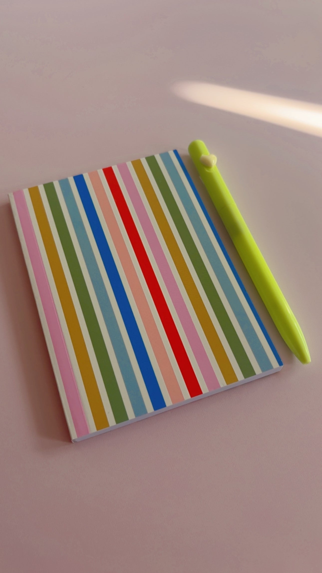 Retro Stripe Pocket Notebook & Pen Set