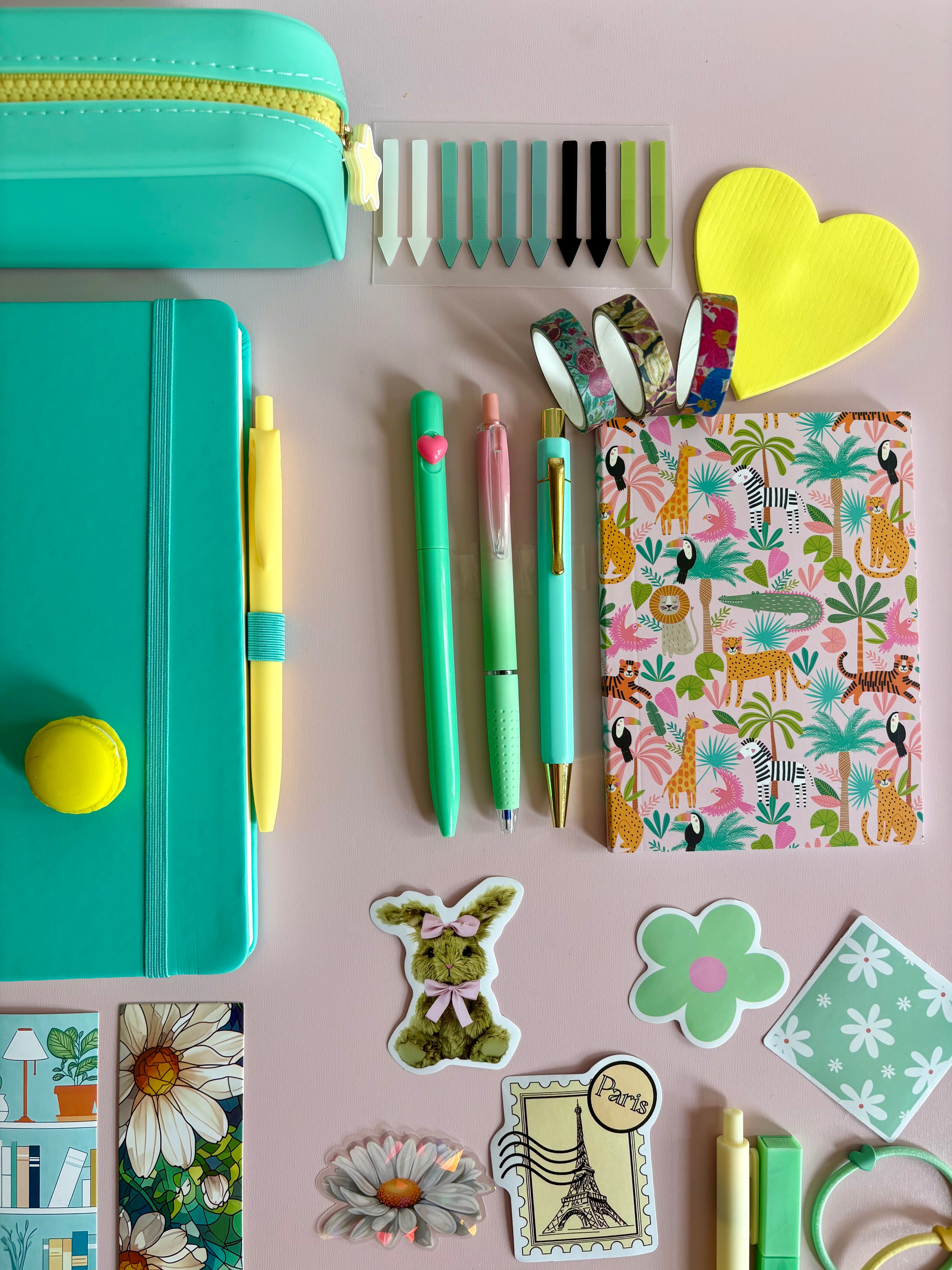 Aurora Stationery Bundle  Mint & Yellow Edition