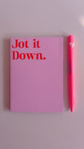 Pink Mini notebook & Heart Pen Set