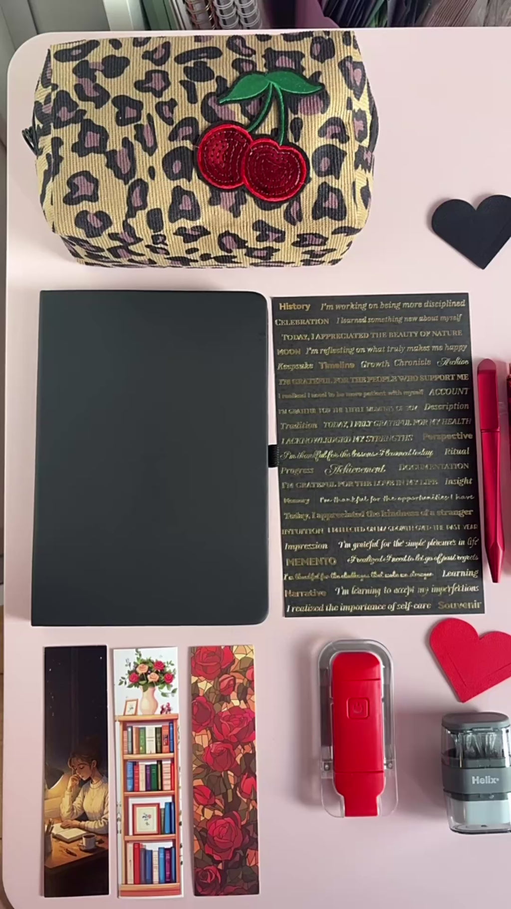 Deep Cherry & Leopard Aesthetic